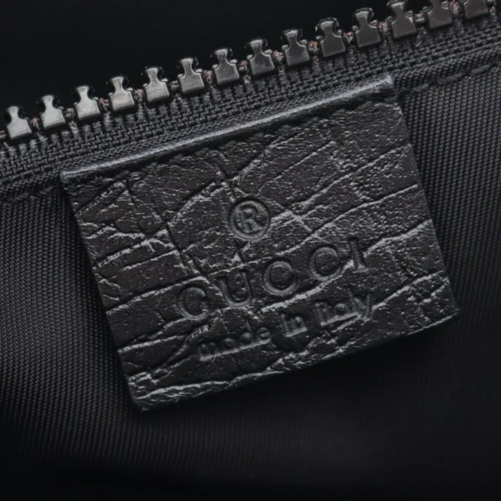 Gucci Shoulder Bag GG Supreme Black Canvas Leather - Picture 4 of 8